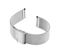 HASGTFM Watchband 12mm 14mm 16mm 18mm 20mm 22mm Universal Stainless Steel Replace Strap Women Men Watch Accessories Bracelet(Silver,16mm)