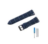 HASGTFM Wear Resistant And Durable Leather Watchbands Fit For Guess W0400G2 W0040G7/W0247G4 Watch Strap 22mm(Blue-BK-K1)