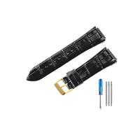 HASGTFM Wear Resistant And Durable Leather Watchbands Fit For Guess W0400G2 W0040G7/W0247G4 Watch Strap 22mm(Black-GD-K1)