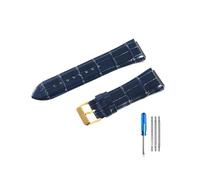 HASGTFM Wear Resistant And Durable Leather Watchbands Fit For Guess W0400G2 W0040G7/W0247G4 Watch Strap 22mm(Blue-GD-K1)