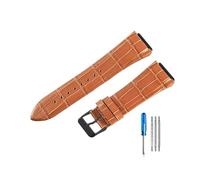 HASGTFM Wear Resistant And Durable Leather Watchbands Fit For Guess W0400G2 W0040G7/W0247G4 Watch Strap 22mm(Brown Yellow-BK-K1)