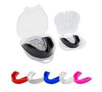 Hash Mouth Guard Gum Shield - Mouthguards for Adult Senior Junior Kids Youth Great for School Combat Sports Rugby Soccer Hockey Muay Thai MMA Boxing Martial Arts Basketball with Case(Age 13+Black)