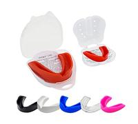 Hash Mouth Guard Gum Shield - Mouthguards for Adult Senior Junior Kids Youth Great for School Combat Sports Rugby Soccer Hockey Muay Thai MMA Boxing Martial Arts Basketball with Case(Age 8+Red)