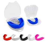 Hash Mouth Guard Gum Shield - Mouthguards for Adult Senior Junior Kids Youth Great for School Combat Sports Rugby Soccer Hockey Muay Thai MMA Boxing Martial Arts Basketball with Case(Age 8+Blue)