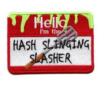 Hash Slinging Slasher Name Tag Patch Funny Cartoon Television Woven Iron On