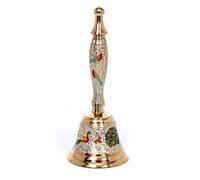 Hashcart Decorative Hand-held Hindu Puja bell - Puja Ghanti For Home/Office - Designer Brass Musical Jingle Bell For Christmas (White)