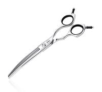 HASHIMOTO Curved Chunkers Shears Dog Grooming,Cat Curved Scissors,33 Teeth,7.0 Inch,65% Thinning Rate,Light Weight. Special Designed for Pet Groomers or Family DIY Use.