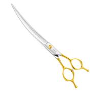 HASHIMOTO Curved Scissors for Large Dog Grooming,8.0 inches, Designed for Professional Groomers or Family DIY Use.
