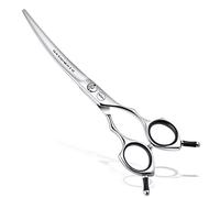 HASHIMOTO Dog Grooming Scissors, Curved Scissors for Dog Grooming, 6.5 inch, 30 Degree of Curved Blade,Light Weight, Pet Shears for Trimming Face and Paws.