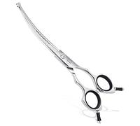 HASHIMOTO Dog Scissors for Grooming, Curved Dog Grooming Scissors with Safety Round Tips, 6.5 inch, Curved Blade, Light Weight, No Stabbing with Blunt Tip.