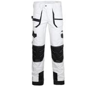 HASHOOB TRADING FZE Men’s Work Trousers Heavy Duty White Painters Decorators Work Trousers Thick Fabric Multi Pocket (WHITE1, 36W X 32L)
