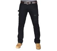 HASHOOB TRADING FZE Mens Work Trousers Cargo Trousers Multi Pocket Functional and Stylish for Every Task and Adventure (ONE-BLACK-30WX32L)