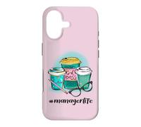 Hashtag Manager Life Girl Boss I Love Coffee #managerlife Case for iPhone 17