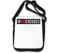 Hashtag No Excuses Go to The Gym Shoulder Bag White