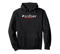 Hashtag Sober Motivational Recovery Pride Alcohol Free Pullover Hoodie