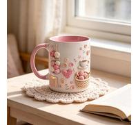 Hasihendy Fun Coffee Mugs 350ml Yarn Art Aesthetic Drinkware | Ceramic Coffee Mug Tea Cup for Mom Friend Sister Daughter Birthday Christmas Party Home Apartment Office Dorm