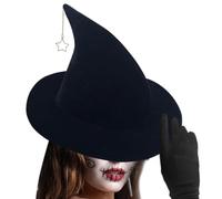 Hasihendy Witches Hat Cute Halloween Breathable Wide Brim with Star Charm