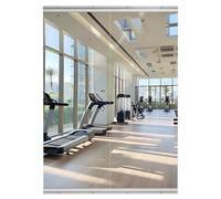 Hasipu Home Gym Mirrors 140x52cm -2 PCS Large Full Body Mirror for Yoga, Large Wall Mirror Full Length for Fitness, Garage, Dance Studio, 0.16in Tempered Glass Frameless Mirrors-UL