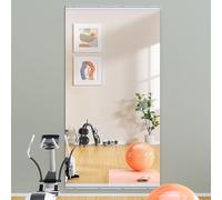 Hasipu Home Gym Mirrors 160x70cm -1 PCS Large Full Body Mirror for Yoga, Large Wall Mirror Full Length for Fitness, Garage, Dance Studio, 0.16in Tempered Glass Frameless Mirrors-UL