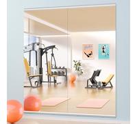 Hasipu Home Gym Mirrors 160x70cm -2 PCS Large Full Body Mirror for Yoga, Large Wall Mirror Full Length for Fitness, Garage, Dance Studio, 0.16in Tempered Glass Frameless Mirrors-UL