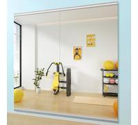 Hasipu Home Gym Mirrors 200x90cm -2 PCS Large Full Body Mirror for Yoga, Large Wall Mirror Full Length for Fitness, Garage, Dance Studio, 0.16in Tempered Glass Frameless Mirrors-UL