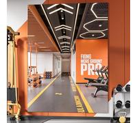 Hasipu Home Gym Mirrors, 29x29cm Glass Wall Mirror Tiles (12 PCS), Self Adhesive Mirror, 5mm Tempered Glass, Large Square Frameless Full Length Mirrors for Home Gym, Yoga Studio, Bedroom