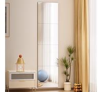 Hasipu Home Gym Mirrors, 29x29cm Glass Wall Mirror Tiles (4 PCS), Self Adhesive Mirror, 5mm Tempered Glass, Large Square Frameless Full Length Mirrors for Home Gym, Yoga Studio, Bedroom