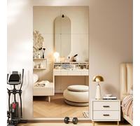 Hasipu Home Gym Mirrors, 29x29cm Glass Wall Mirror Tiles (8 PCS), Self Adhesive Mirror, 5mm Tempered Glass, Large Square Frameless Full Length Mirrors for Home Gym, Yoga Studio, Bedroom
