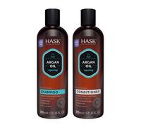 HASK Argan Oil Repairing Shampoo and Conditioner Set for All Hair Types, Colour Safe, Gluten-Free, Sulfate-Free, Paraben-Free, Cruelty-Free - 1 Shampoo and 1 Conditioner