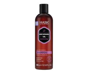HASK Macadamia Moisturizing Oil Shampoo for all hair types, colour safe, gluten-free, sulfate-free, paraben-free - 1 355mL Bottle