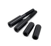 HASkulle AfterMokit Replacement Mirror Risers Height Extension Steel Adapters for Harley Davidson 1994 and Up Rear View Side Mirror Mount Extenders UNF 5/16 inch Thread Raise Your Mirror Black