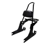 HASkulle AfterMokit Replacement Passenger Backrest with Luggage Rack for Dyna models 2006-2017 Except Switchback Fat Bob CVO Fat Bob and 2010-2017 Wide Glide Black Detachable Upright Sissy Bar