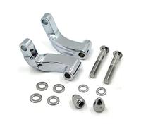 HASkulle Motorcycle Mirror Extenders Chrome Mirror Relocation Extension Adapter Kit for Harley Davidson Heritage Flstc Fxcwc Super Glide Fxdc Wide, Silver