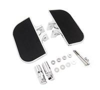 HASkulle Motorcycle Parts Passenger Pedals Mini Floorboards Rear Footboard Foot Pegs for Harley-Davidson Electra Glide Softail Fat Boy Brake Pedals,Chrome