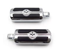 HASkulle Motorcycle Skull Foot Peg Part for Harley Davidson Spotrster Fat Bob Street Bob 1984-2017 Universal to Most Harbike Chrome