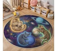 HASLEFND Fantasy Animals Round Rug 80cm Soft Cute Children's Rug