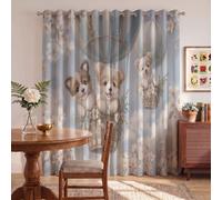 HASLEFND Healing Pets Blackout Curtains for Kids Bedroom