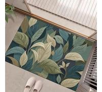 HASLEFND Tropical Plants Door Mats Indoor, Machine Washable Soft Doormats, Broadleaf Plants Door Mat, Olive Green Entrance Rug, Non-slip Floor Mats For Inside, Front Back Doors, 40 x 60 cm
