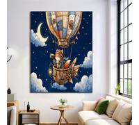 HASLEFND UnFramed Fairy Tale Watercolor Canvas Wall Art for Bedroom