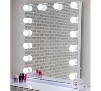 haslet portrait dressing mirror with white high gloss frame