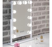 haslet small swivel dressing mirror with white high gloss frame