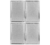 HASMX Microwave Grease Filter Replacement Part for LG Models LMH2016SB LMH2235ST LMV1635SB LMV1635SW LMV2083SB LMV1831SB LMV1831ST Aluminum Mesh Microwave Grease Filter - 5" x 7-5/8" x 3/32" (4)