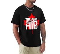 HASNTHA Cheavyweight Streetwear Anime Tragically Hip Band- T-Shirt Aesthetic Clothes Plus Sizes customizeds Big and Tall for Men Black