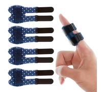 Hasny Finger Splint - 4pcs Breathable Thumb Splint Trigger Finger Splint for broken finger Straightening Arthritis Finger Brace Finger Splints for Thumb Middle Ring Index Pinky Finger (Blue)