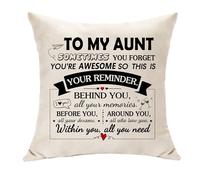 Hasodeo Aunt Gift Auntie Presents Sometime You Forget You Are Awesome Aunt Cushuion Cover Throw Pillow Cover Decoration Gift for Auntie Aunty Appreciation Gifts for Her Birthday Christmas (Aunt)