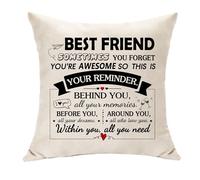 Hasodeo Gifts for Best Friend Sometime You Forget You Are Awesome Friend Presents Cushuion Cover Throw Pillow Cover Decoration for Friend Friendship Gifts for Her Him Birthday Christmas (Best friend)