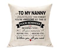 Hasodeo To My Nanny Cushion Cover Throw Pillow for Nanny, Nana, Nurse Appreciation Gift
