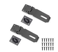 Hasp and Staple - TRACOMPAN 2 Set 4 Inch Stainless Steel Heavy Duty Gate Locks for Wooden Gates | Rustproof Door Lock & Gate Latch for Sheds, Pet Cages & External Doors Window Cabinet