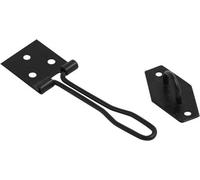 Hasp And Staple Wire 100mm X 25mm (4 X 1 Inch) Black, Pack Of 100