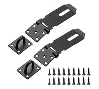 Hasp Lock Duty Stainless Steel - 2pcs Shed Door Hasp and Staple Security Latch - Heavy Duty Padlock Hasp for Cabinet Gate Window - Door Latch Hardware with Screws